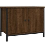 VidaXL Tv-meubel met deuren 60x35x45 cm bewerkt hout bruin eiken
