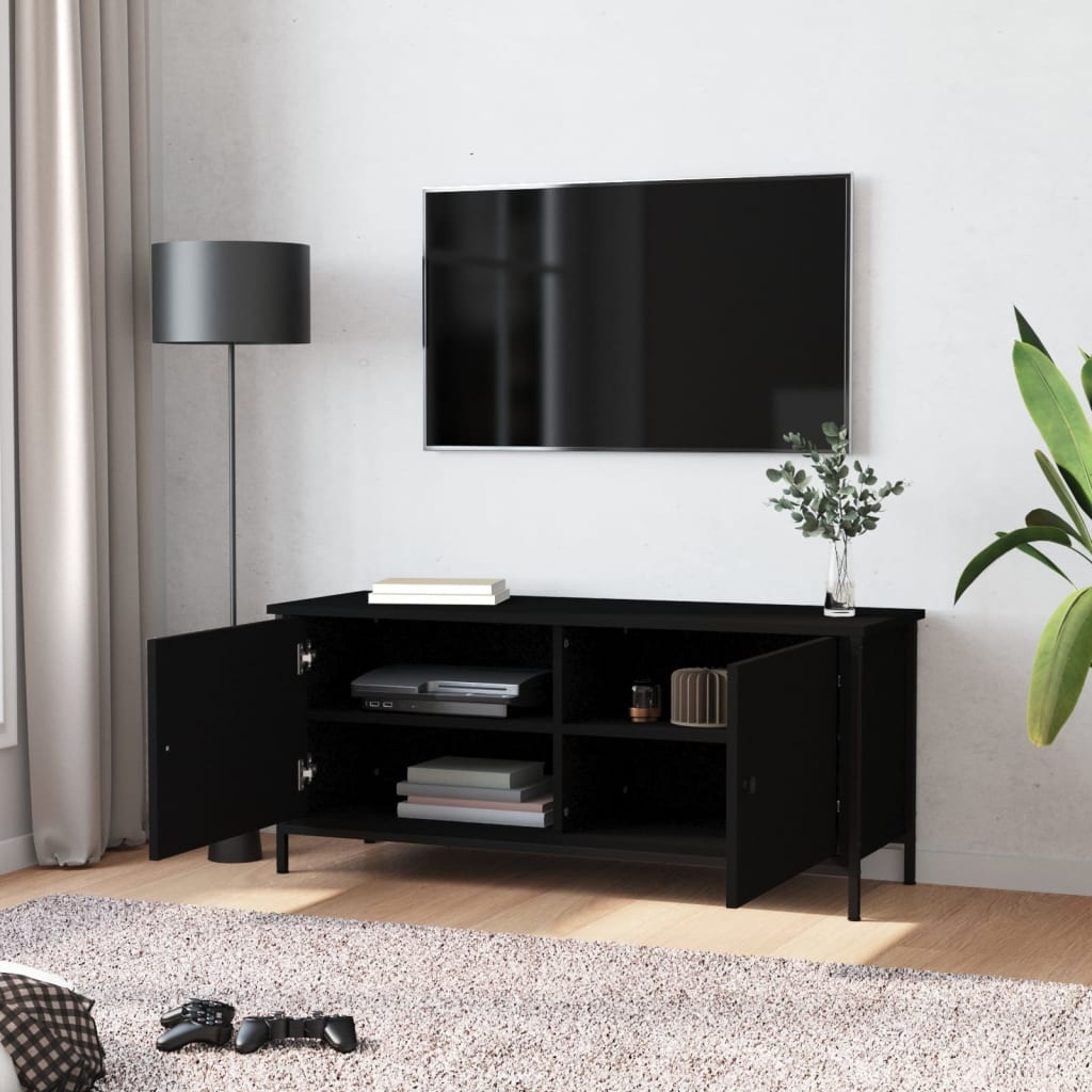 VidaXL Tv-meubel 102x35x45 cm bewerkt hout zwart