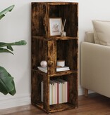 VidaXL Hoekkast 33x33x100 cm bewerkt hout gerookt eikenkleurig