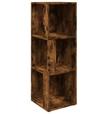 VidaXL Hoekkast 33x33x100 cm bewerkt hout gerookt eikenkleurig