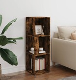 VidaXL Hoekkast 33x33x100 cm bewerkt hout gerookt eikenkleurig