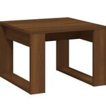VidaXL Bijzettafel 50x50x35 cm bewerkt hout bruin eikenkleur