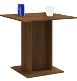 VidaXL Eettafel 80x80x75 cm bewerkt hout bruin eikenkleur
