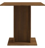 VidaXL Eettafel 80x80x75 cm bewerkt hout bruin eikenkleur