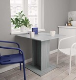 VidaXL Eettafel 80x80x75 cm bewerkt hout grijs sonoma eikenkleurig