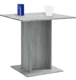 VidaXL Eettafel 80x80x75 cm bewerkt hout grijs sonoma eikenkleurig