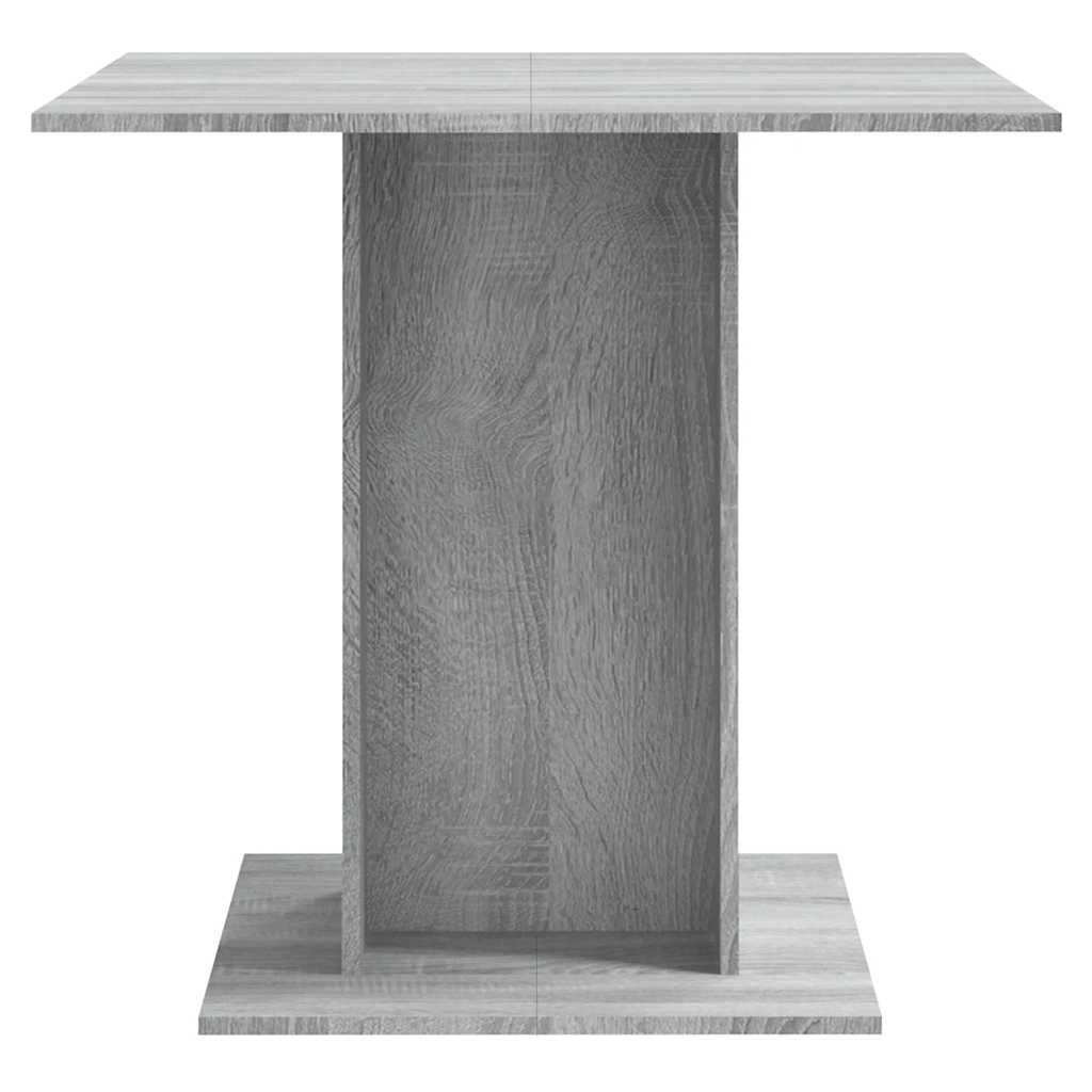 VidaXL Eettafel 80x80x75 cm bewerkt hout grijs sonoma eikenkleurig