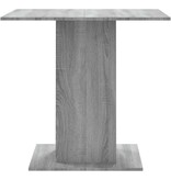 VidaXL Eettafel 80x80x75 cm bewerkt hout grijs sonoma eikenkleurig