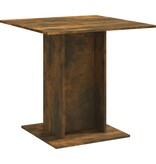 VidaXL Eettafel 80x80x75 cm bewerkt hout gerookt eiken