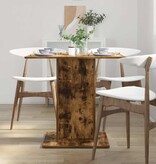 VidaXL Eettafel 80x80x75 cm bewerkt hout gerookt eiken