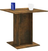 VidaXL Eettafel 80x80x75 cm bewerkt hout gerookt eiken