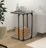 VidaXL Bijzettafel 40x30x60 cm bewerkt hout grijs sonoma eikenkleurig