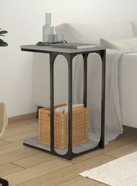 VidaXL Bijzettafel 40x30x60 cm bewerkt hout grijs sonoma eikenkleurig