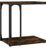 VidaXL Bijzettafel 50x35x52 cm bewerkt hout gerookt eikenkleurig