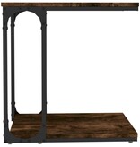 VidaXL Bijzettafel 50x35x52 cm bewerkt hout gerookt eikenkleurig
