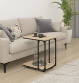 VidaXL Bijzettafel met wieltjes 50x35x55,5 cm hout sonoma eikenkleurig