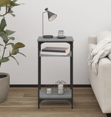 VidaXL Bijzettafel 40x30x75 cm bewerkt hout grijs sonoma eikenkleurig