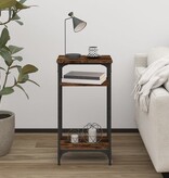 VidaXL Bijzettafel 40x30x75 cm bewerkt hout gerookt eikenkleurig