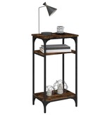 VidaXL Bijzettafel 40x30x75 cm bewerkt hout gerookt eikenkleurig