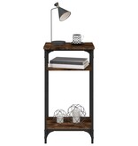 VidaXL Bijzettafel 40x30x75 cm bewerkt hout gerookt eikenkleurig
