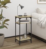 VidaXL Bijzettafel 40x30x75 cm bewerkt hout sonoma eikenkleurig