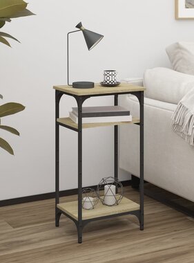 VidaXL Bijzettafel 40x30x75 cm bewerkt hout sonoma eikenkleurig