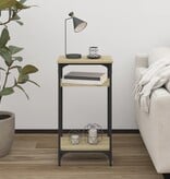 VidaXL Bijzettafel 40x30x75 cm bewerkt hout sonoma eikenkleurig