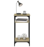 VidaXL Bijzettafel 40x30x75 cm bewerkt hout sonoma eikenkleurig