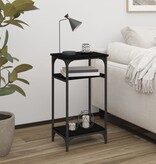 VidaXL Bijzettafel 40x30x75 cm bewerkt hout zwart