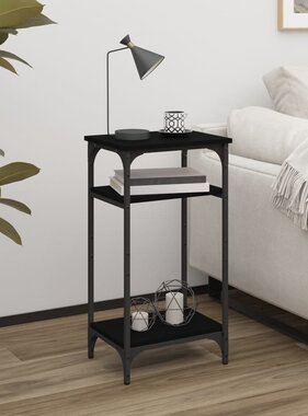 VidaXL Bijzettafel 40x30x75 cm bewerkt hout zwart