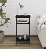 VidaXL Bijzettafel 40x30x75 cm bewerkt hout zwart