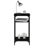 VidaXL Bijzettafel 40x30x75 cm bewerkt hout zwart