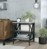 VidaXL Bijzettafel 40x42x50 cm bewerkt hout grijs sonoma eikenkleurig