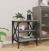 VidaXL Bijzettafel 40x42x50 cm bewerkt hout grijs sonoma eikenkleurig