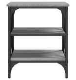 VidaXL Bijzettafel 40x42x50 cm bewerkt hout grijs sonoma eikenkleurig
