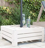 VidaXL Parasolvoetbedekking massief grenenhout wit