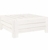 VidaXL Parasolvoetbedekking massief grenenhout wit