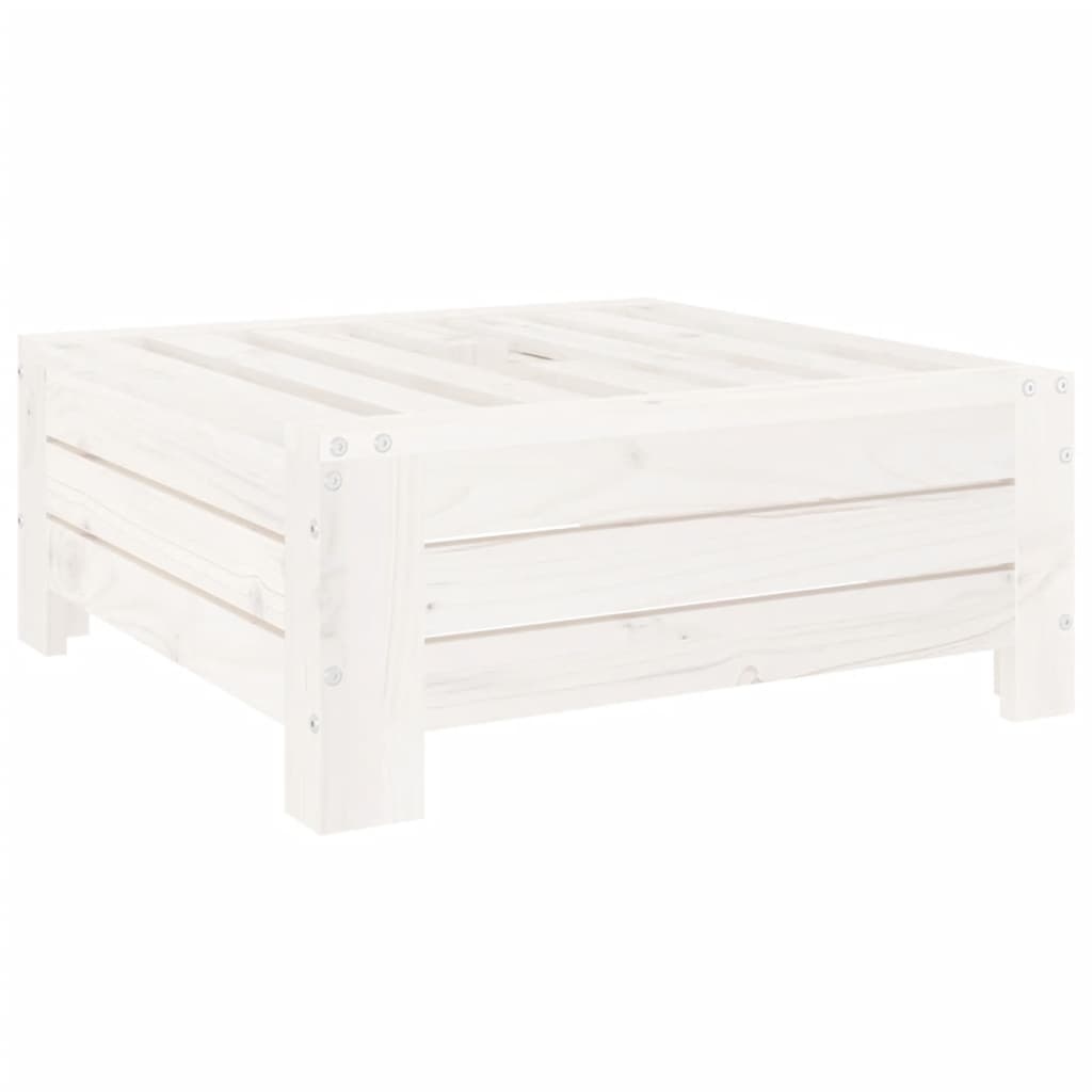 VidaXL Parasolvoetbedekking massief grenenhout wit