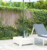 VidaXL Parasolvoetbedekking massief grenenhout wit