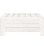 VidaXL Parasolvoetbedekking massief grenenhout wit