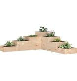 VidaXL Plantenbak 4-laags 106x104,5x36 cm massief grenenhout