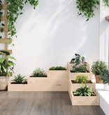 VidaXL Plantenbak 4-laags 106x104,5x36 cm massief grenenhout