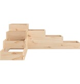 VidaXL Plantenbak 4-laags 106x104,5x36 cm massief grenenhout