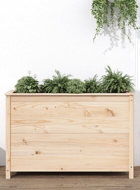 VidaXL Plantenbak verhoogd 119,5x40x78 cm massief grenenhout