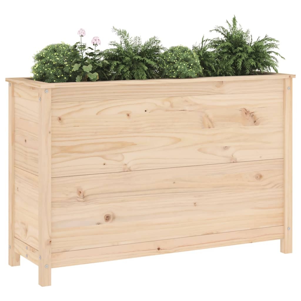 VidaXL Plantenbak verhoogd 119,5x40x78 cm massief grenenhout