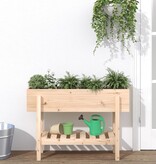 VidaXL Plantenbak verhoogd 101x30x69 cm massief grenenhout