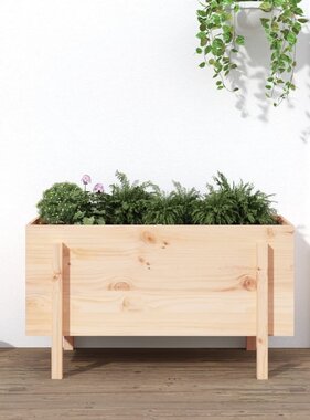 VidaXL Plantenbak verhoogd 101x50x57 cm massief grenenhout