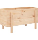 VidaXL Plantenbak verhoogd 101x50x57 cm massief grenenhout