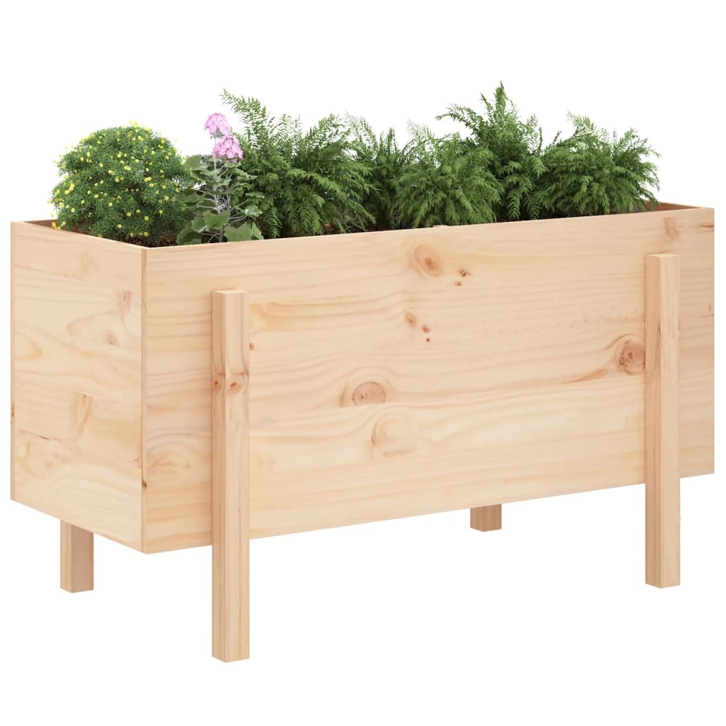 VidaXL Plantenbak verhoogd 101x50x57 cm massief grenenhout