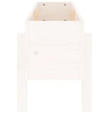 VidaXL Plantenbak verhoogd 101x30x38 cm massief grenenhout wit